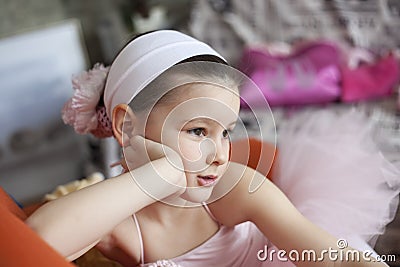 Little ballerina girl Stock Photo