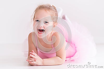 Little ballerina in pink tutu Stock Photo