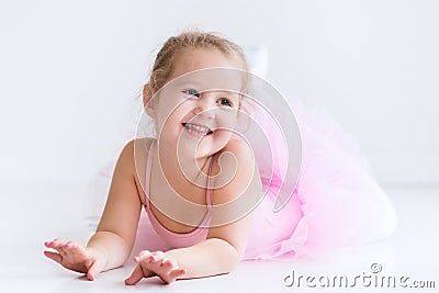 Little ballerina in pink tutu Stock Photo