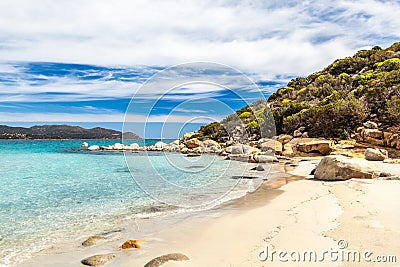 Little Beaches of Porto Giunco Stock Photo