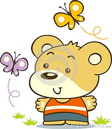 Little Bear Vector Illustration