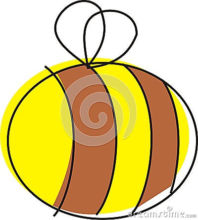 Little Bee Illustration Vector Illustration
