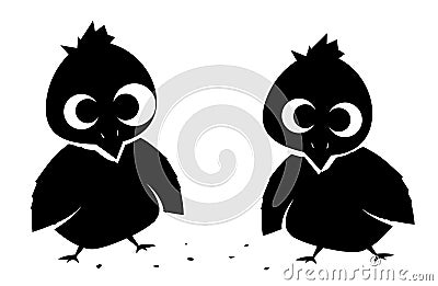 Little Birdies (vector) Stock Photo