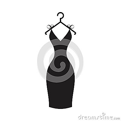 Little black dress Vector Illustration