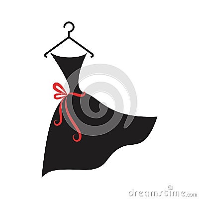 Little black dress Vector Illustration