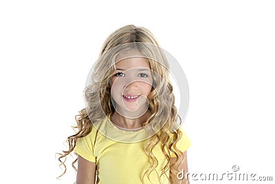 Little blond girl smiling Stock Photo