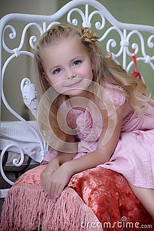 Little blonde girl Stock Photo