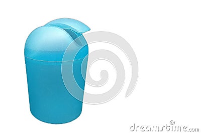 Little blue urn on a white background. Stock Photo