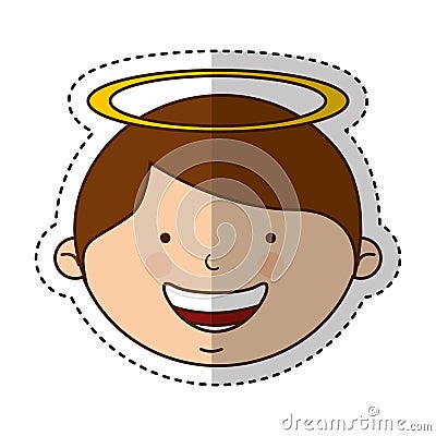 Little boy angel character Vector Illustration