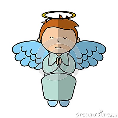 Little boy angel character Vector Illustration