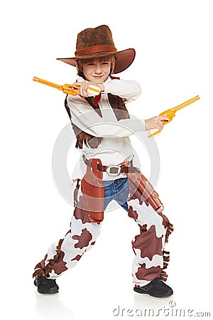 Little boy cowboy Stock Photo