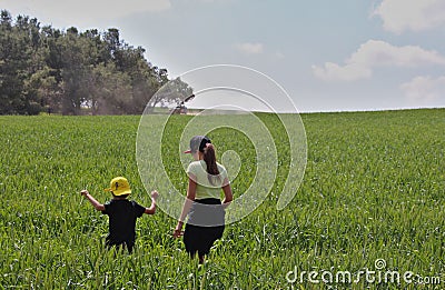 Little boy and his older sister Editorial Stock Photo