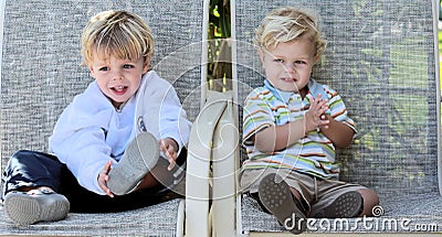 Little Boys Stock Photo