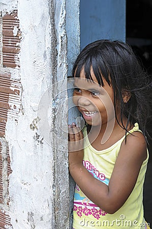 Little brazilian girl smiling Editorial Stock Photo