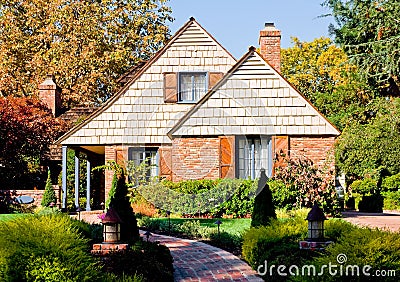 Little brick house Stock Photo