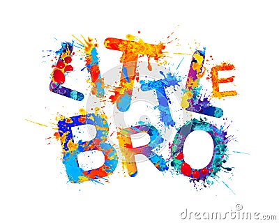 Little bro. Splash paint Vector Illustration