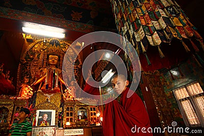 Little buddhist monk Editorial Stock Photo