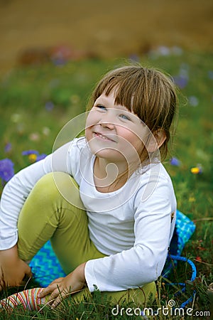 Little cheerful girl Stock Photo