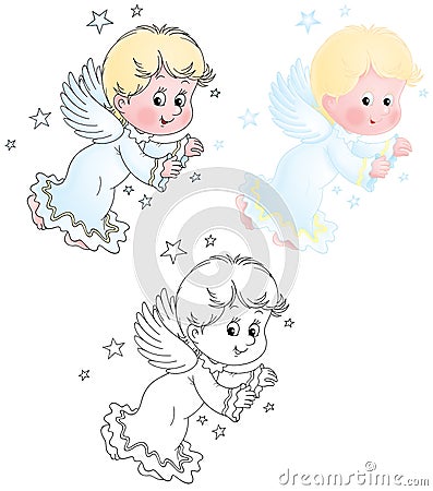 Little Cherub Cartoon Illustration