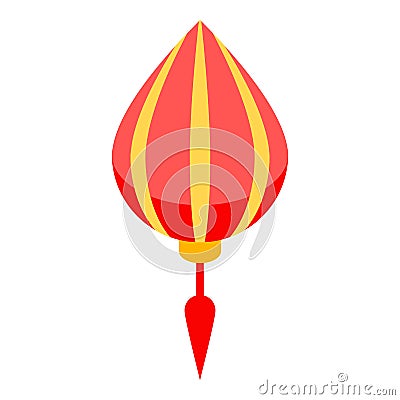 Little chinese lantern icon, isometric style Vector Illustration