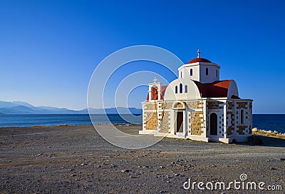 Little church by the sea Stock Photo