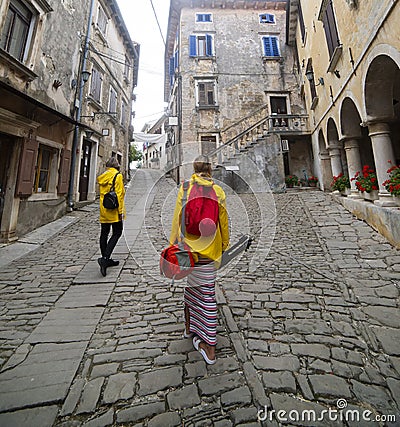 A little cobbles street in a Mediterranean country Stock Photo