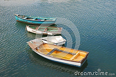 Little colorful boats Stock Photo