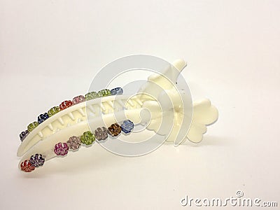 Little colourful clip hair Stock Photo