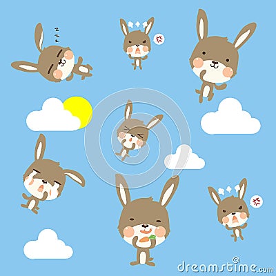 Little cony patternLittle cony pattern and cloud on sky Vector Illustration