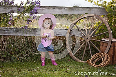 Little Cowgirl Stock Photo