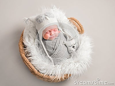 Little cute baby sweetly sleeping Stock Photo