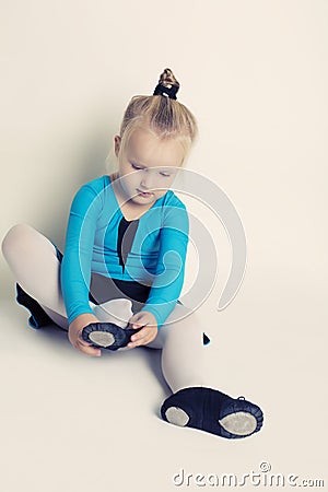 little cute ballerina girl Stock Photo