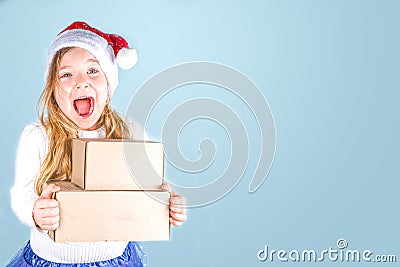 Woman hands write Christmas letter Stock Photo