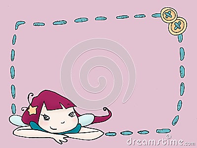 Little cute fairy page Stock Photo