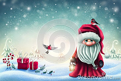 Little cute santa Stock Photo