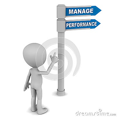 Manage performance Stock Photo