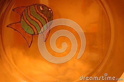 Little drawn fish Stock Photo