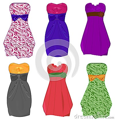 Little dresses Vector Illustration