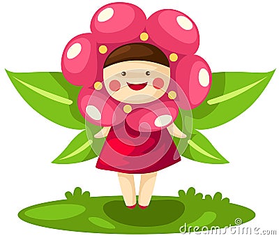 Little fairy girl Vector Illustration