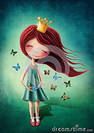 Little fairy girl Stock Photo