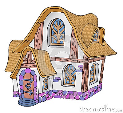 Little fairytale house Vector Illustration