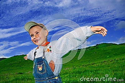 Little farmer Stock Photo