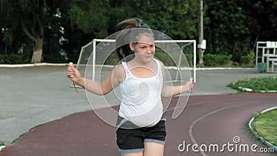 girl jumping Fat