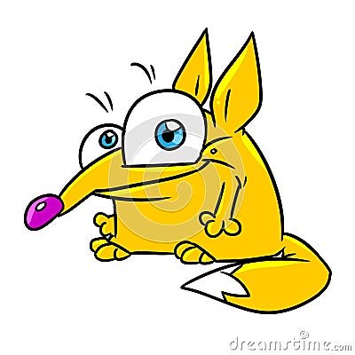 Little fox animal parody cheerful illustration cartoon character Cartoon Illustration