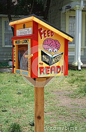 Little Free Library Editorial Stock Photo