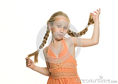 Little funny girl Stock Photo