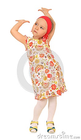 Little funny girl Stock Photo