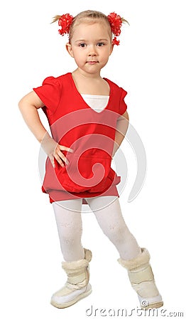 Little funny girl Stock Photo