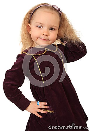 Little funny girl Stock Photo