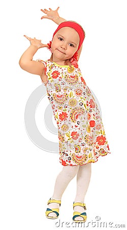 Little funny girl Stock Photo